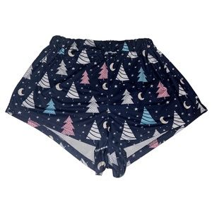junior’s medium forest + moon themed shein pajama shorty shorts